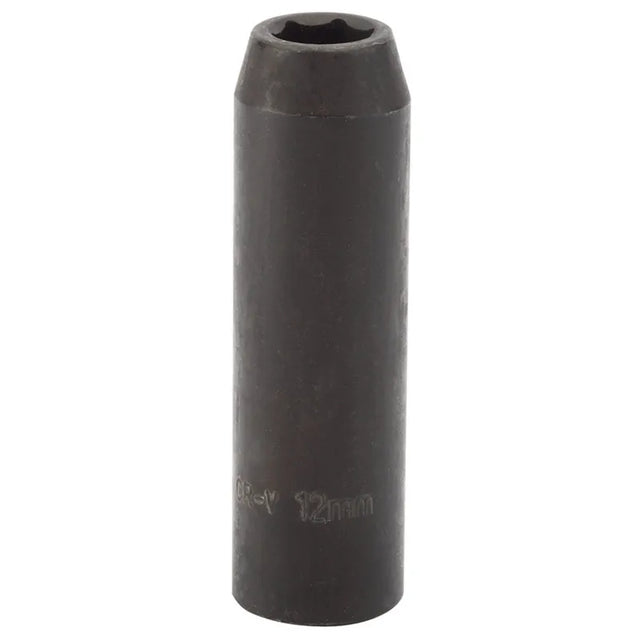 Draper Deep Impact Socket, 1/2" SQ. DR. ,12mm