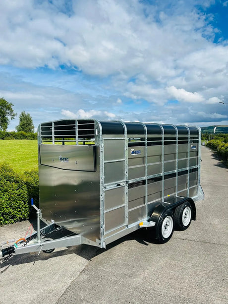 M-Tec 12ft x 6ft Twin Axle Livestock Trailer