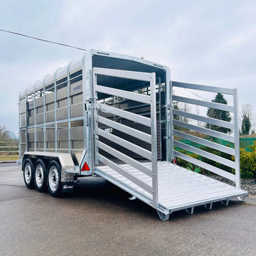 M-Tec 12ft x 6ft Tri Axle Livestock Trailer 