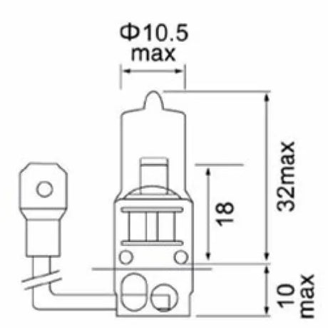 12V 55W H3 PK22s Halogen Bulb - CE Approved