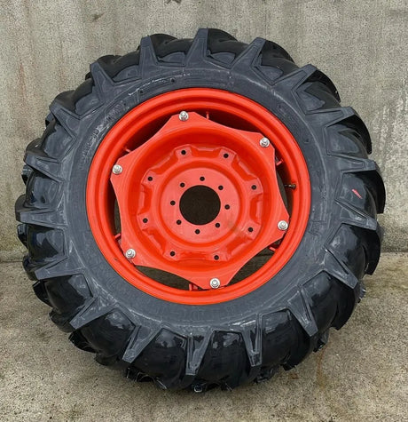 13.6 x 28 Rear Aig Tyres + 8 stud Rims to suit L2 Series