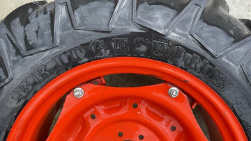 13.6 x 28 Rear Aig Tyres + 8 stud Rims to suit L2 Series