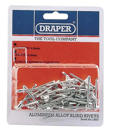 Draper 50 x 4.8mm x 6.4mm Blind Rivets