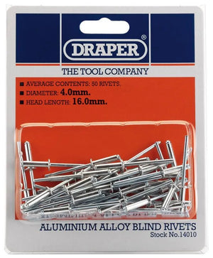 Draper 50 x 4mm x 15.8mm Blind Rivets