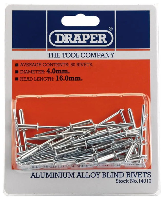 Draper 50 x 4mm x 15.8mm Blind Rivets