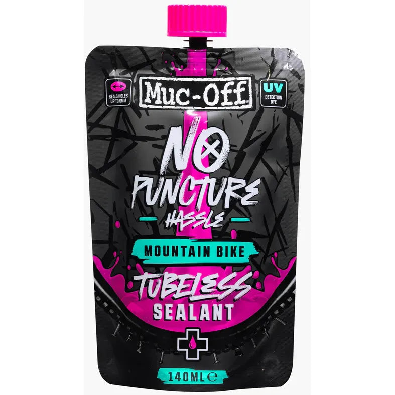 Muc-Off No Puncture Hassle Tubeless Sealant Pouch 140ml - Ultimate MTB and Road Bike Protection