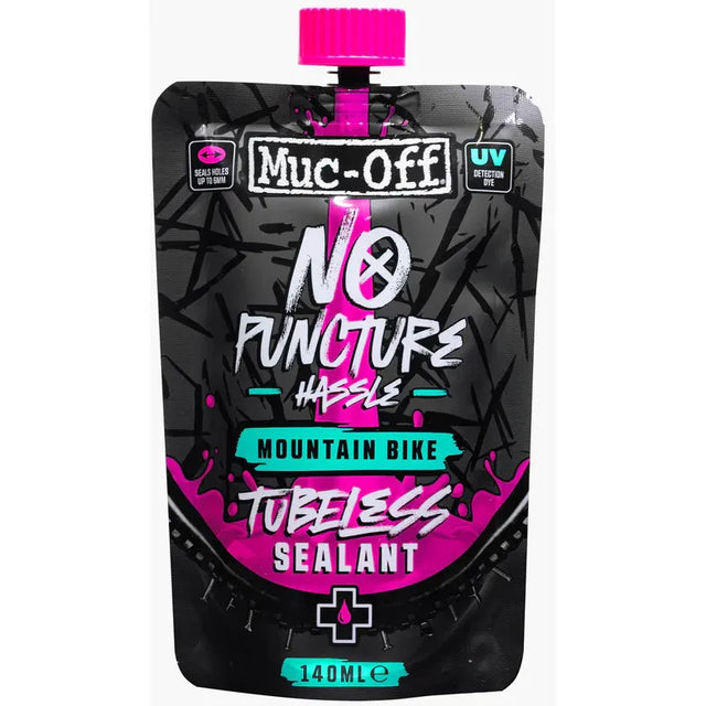 Muc-Off No Puncture Hassle Tubeless Sealant Pouch 140ml - Ultimate MTB and Road Bike Protection