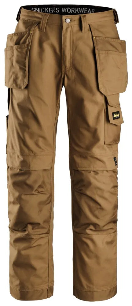 Snickers 3214 Canvas+ Craftsmen Holster Pockets Trousers - Brown