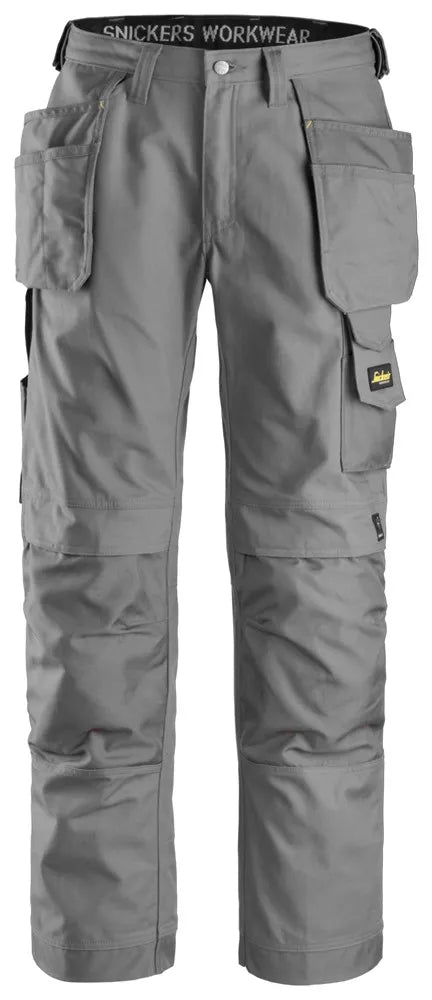 Snickers 3214 Canvas+ Craftsmen Holster Pockets Trousers - Grey