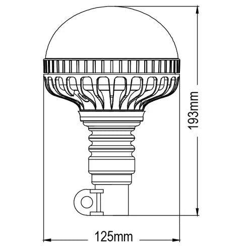 247 LED Flexi Pole Mount Trekker Green Beacon