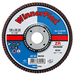 WinnerFlex Coned Flap Discs 115mm x 22 60 grit (10 Pack)