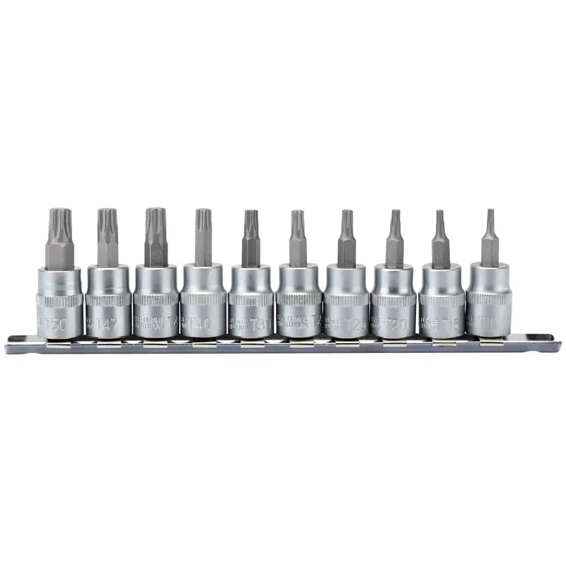 Draper TX-STAR Socket Bit Set, 3/8" Sq, Dr, 48mm (10 Piece)