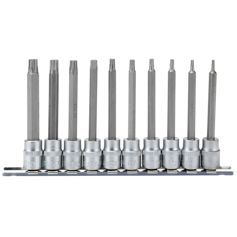 Draper TX-Star Socket Bit Set 3/8" Sq. Dr. 100mm (10 Piece)