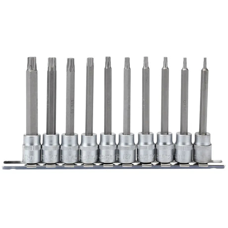 Draper TX-Star Socket Bit Set 3/8" Sq. Dr. 100mm (10 Piece)