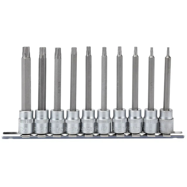 Draper TX-Star Socket Bit Set 3/8" Sq. Dr. 100mm (10 Piece)