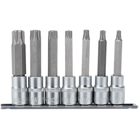 Draper TX-Star Security Socket Bit Set 1/2" Sq. Dr. 100mm (7 Piece)
