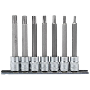 Draper Ribe Socket Bit Set, 3/8" Sq, Dr, (7 Piece)