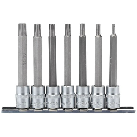 Draper Ribe Socket Bit Set, 3/8" Sq, Dr, (7 Piece)