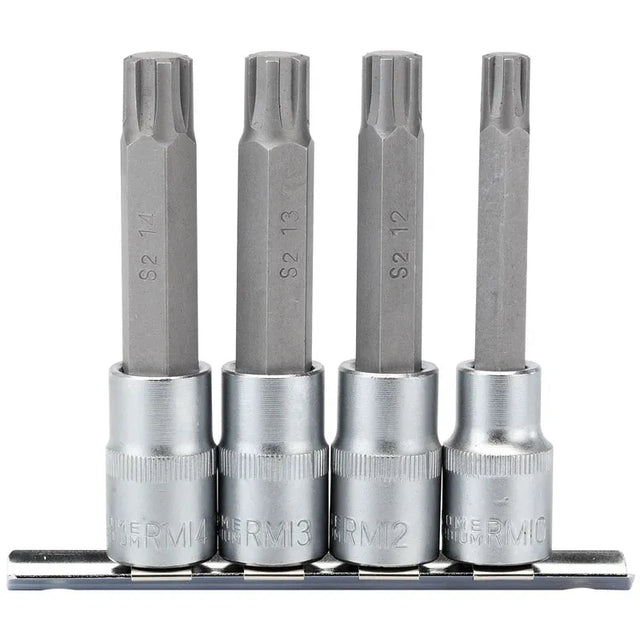 Draper Ribe Socket Bit Set 1/2" Sq. Dr. (4 Piece)