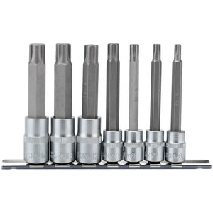 Draper Ribe Socket Bit Set 3/8", 1/2" Sq. Dr. (7 Piece)