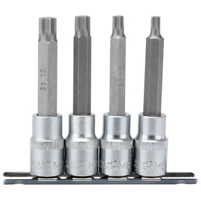 Draper Spline Socket Bit Set 1/2" Sq. Dr. (4 Piece)