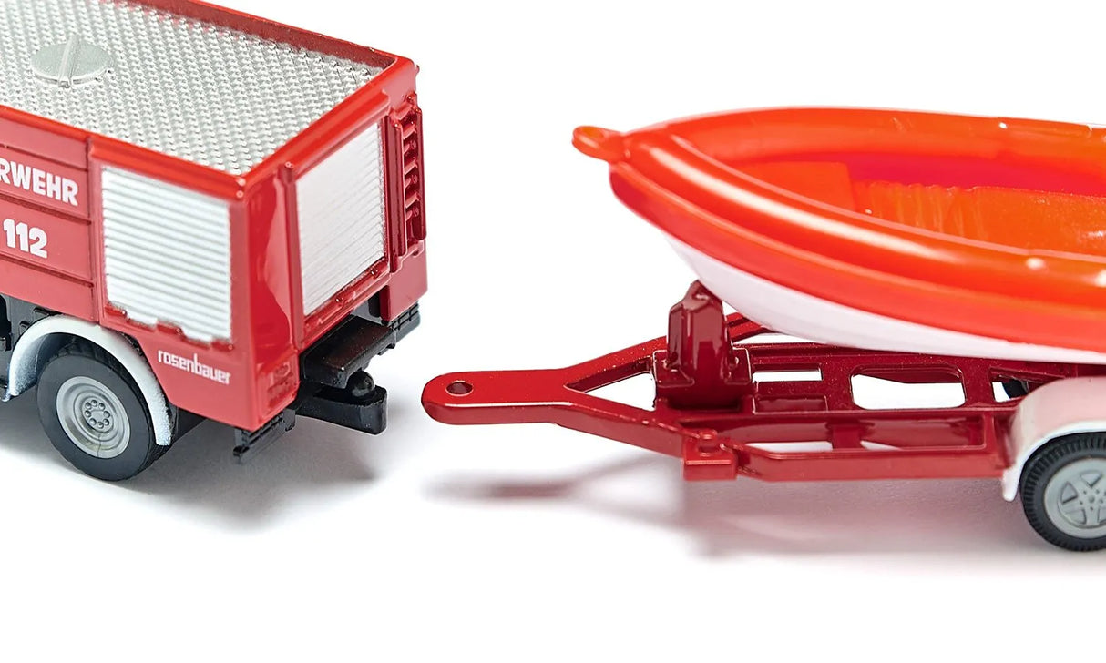 Siku Unimog Fire Engine with Boat 1:87