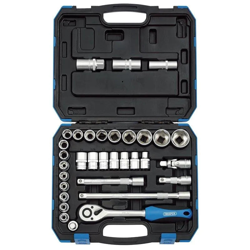 Draper 1/2" Sq. Combined MM/AF Socket Set (33 Piece)