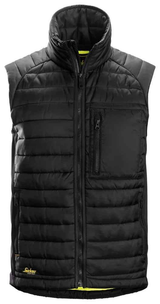 Snickers AllroundWork 37.5® Insulator Vest Grey/Black | Versatile Insulation with Moisture Management