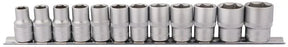 Draper 1/2" Sq. Socket Set on Metal Rail (12 Piece)