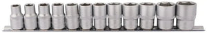 Draper 1/2" Sq. Socket Set on Metal Rail (12 Piece)