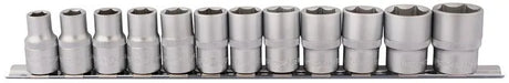 Draper 1/2" Sq. Socket Set on Metal Rail (12 Piece)