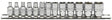 Draper 1/4" Sq. Metric Socket Set on Metal Rail (13 Piece)