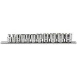 Draper 3/8" Sq. Imperial Socket Set on Metal Rail (11 Piece)