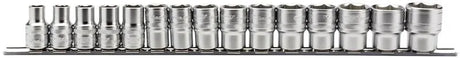 Draper 1/2" Sq. Metric socket on Metal Rail (15 Piece)