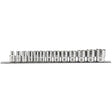 Draper Imperial Socket on a Metal Rail 1/2" Sq, Dr (13 Piece)