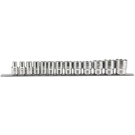 Draper Imperial Socket on a Metal Rail 1/2" Sq, Dr (13 Piece)