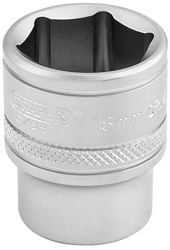 Draper 3/8" Sq. 6 Point Metric Socket (18mm)