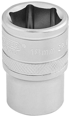 Draper 1/2" Sq. 6 Point Metric Socket (18mm)