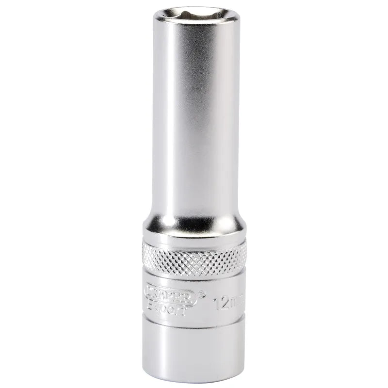Draper 6 Point Metric Deep Socket, 1/2" Sq, Dr, 12mm