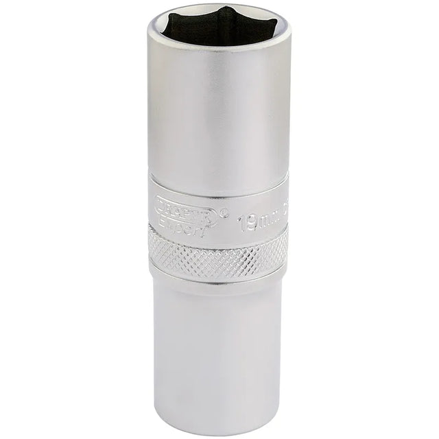 Draper 6 Point Deep Socket, 1/4" Sq, Dr 19mm