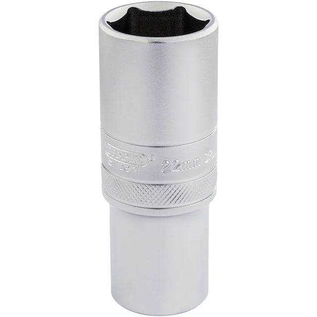 Draper 6 Point Metric Deep Socket, 1/2" Sq, Dr, 22mm