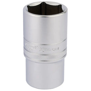 Draper 6 Point Metric Deep Socket, 1/2", Sq, Dr 32mm
