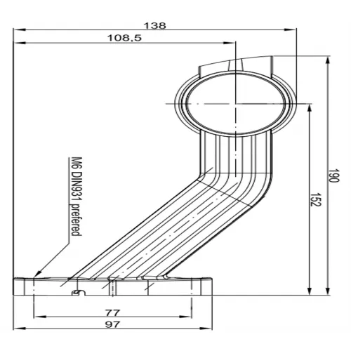 LED Global LG175 - 3 Function Led 90 Degree Stalk Marker Light (LH)