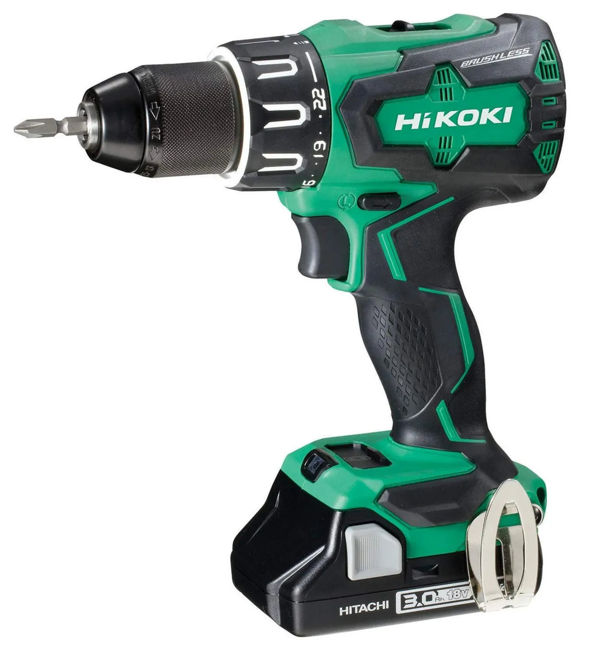 Hikoki DV18 DBFL2/JM 18V Brushless Combi Drill (2 X 3.0 Ah)
