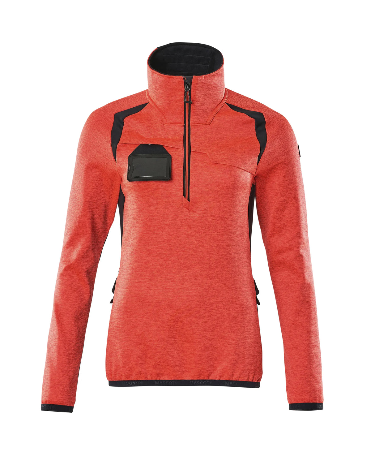 Mascot Ladies Fleece Half Zip Red