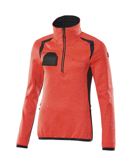 Mascot Ladies Fleece Half Zip Red