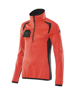 Mascot Ladies Fleece Half Zip Red