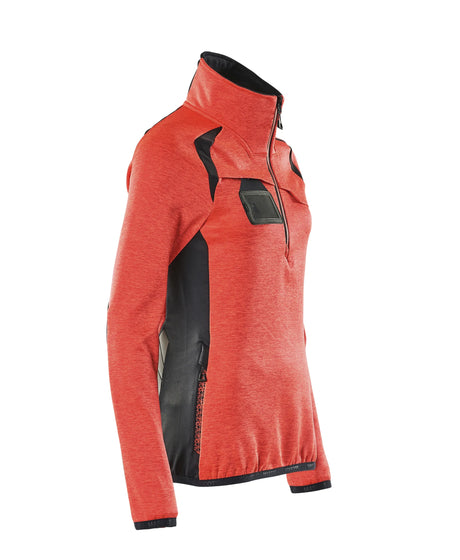 Mascot Ladies Fleece Half Zip Red