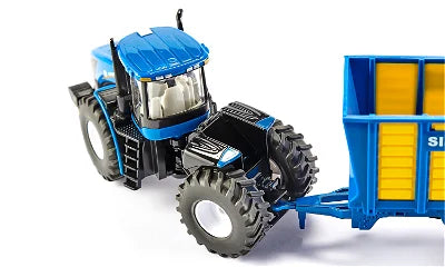 SIKU New Holland Tractor with Silage Trailer Toy - 1:50 Scale | SIKUFARMER Series