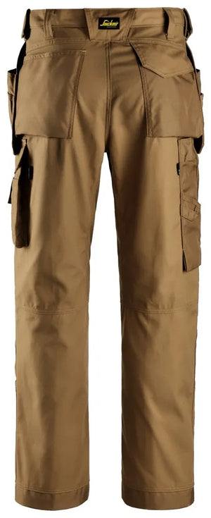 Snickers 3214 Canvas+ Craftsmen Holster Pockets Trousers - Brown
